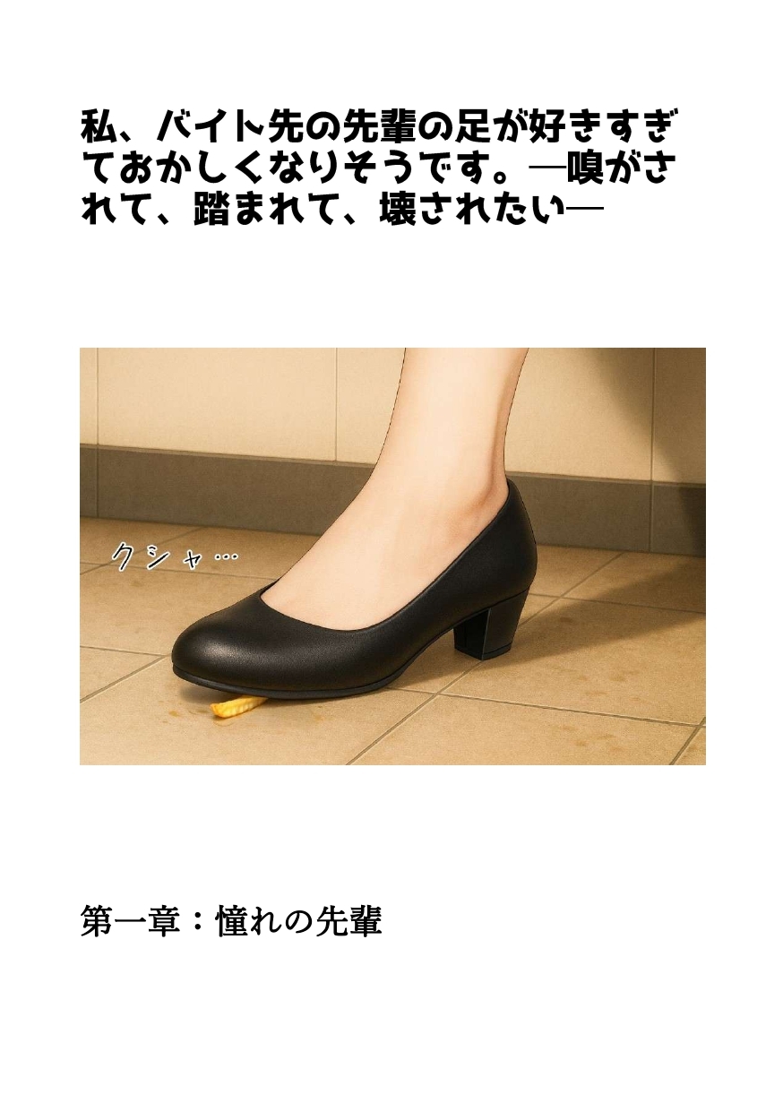 【足の匂いフェチ】私、バイト先の先輩の足が好きすぎておかしくなりそうです。─嗅がされて、踏まれて、壊されたい─【フードクラッシュ】