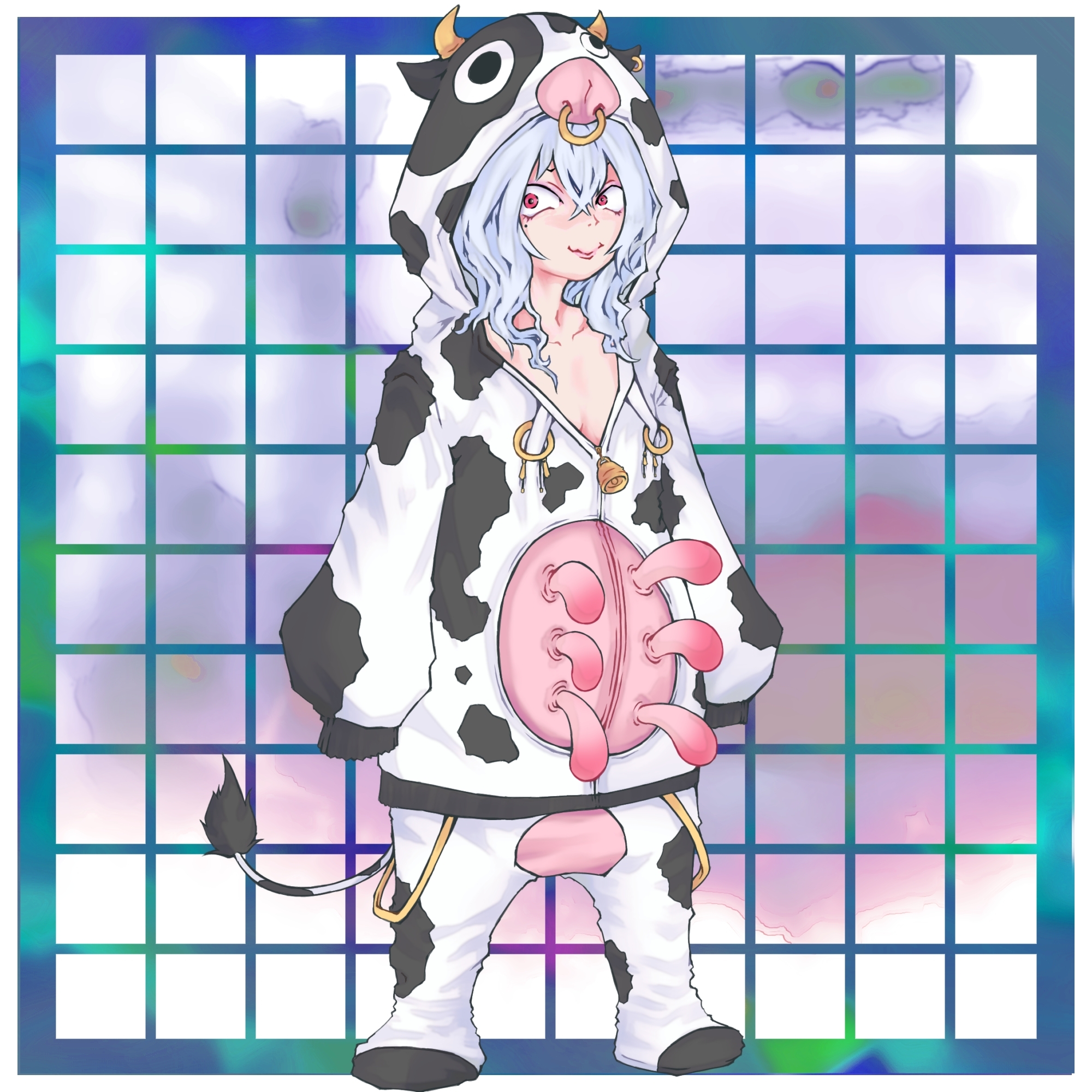 【着衣版】チーム貧乳乳首ピアス イラスト集