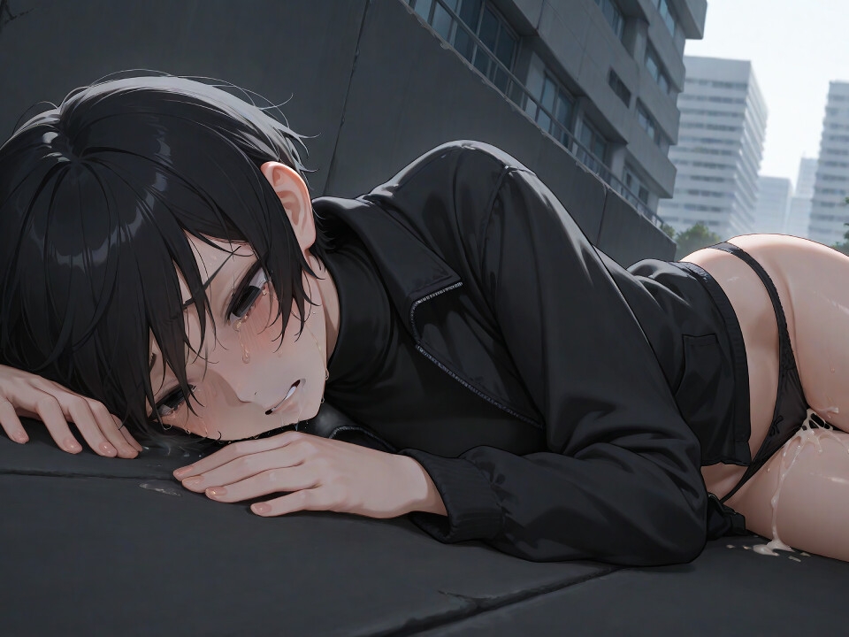 王子様系ボーイッシュ女子を脅して大学の校舎の影でフェラと中出しした話【中出し/フェラ/生放送】