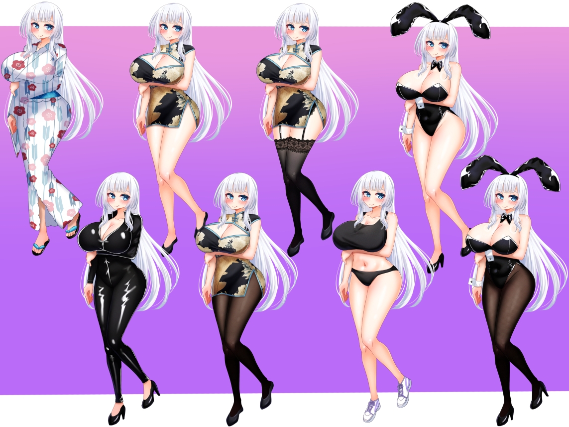 立ち絵素材 制服の女の子 HCGセット4