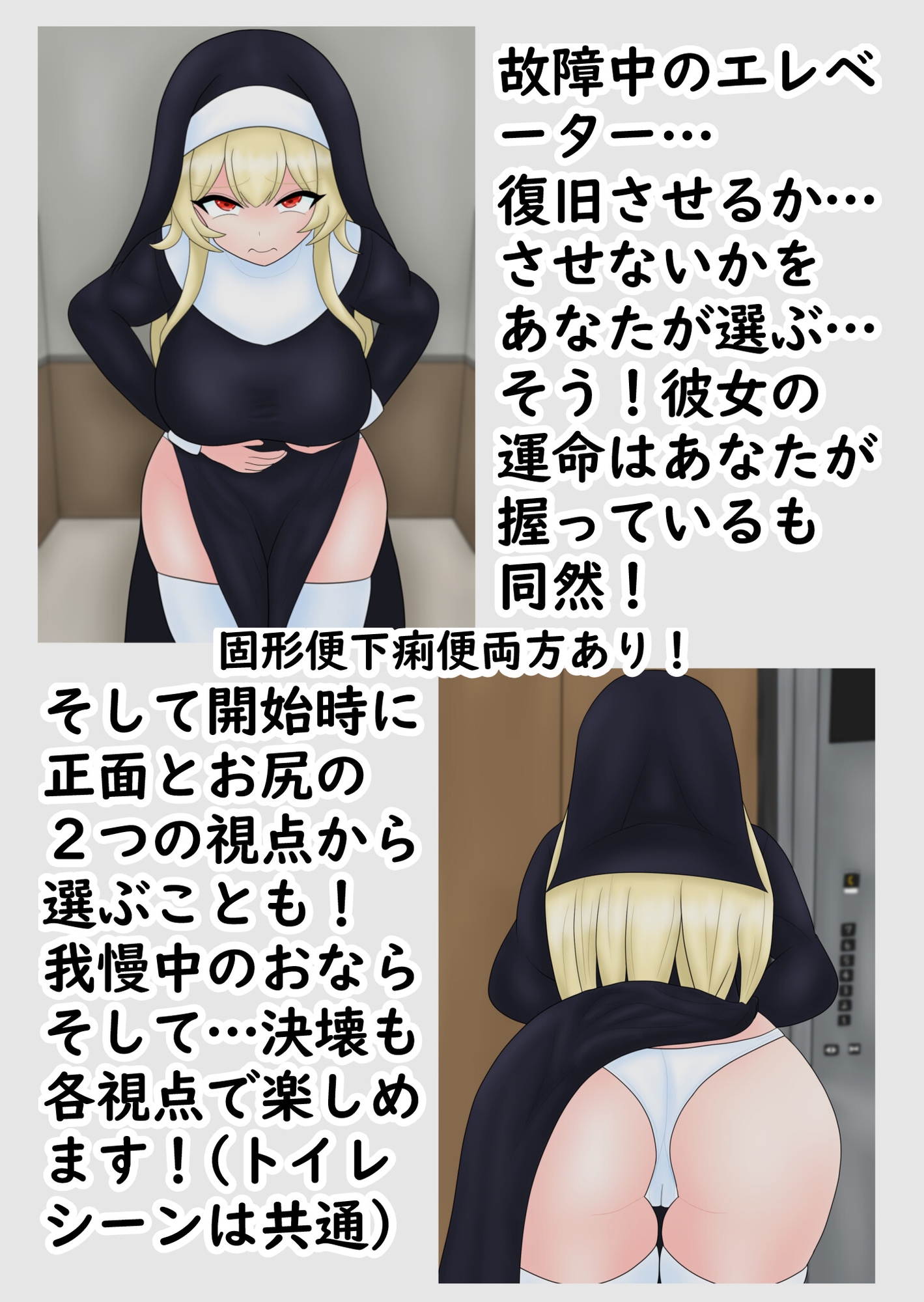 トイレのドア アケル?アケナイ?case.シスターinエレベーター