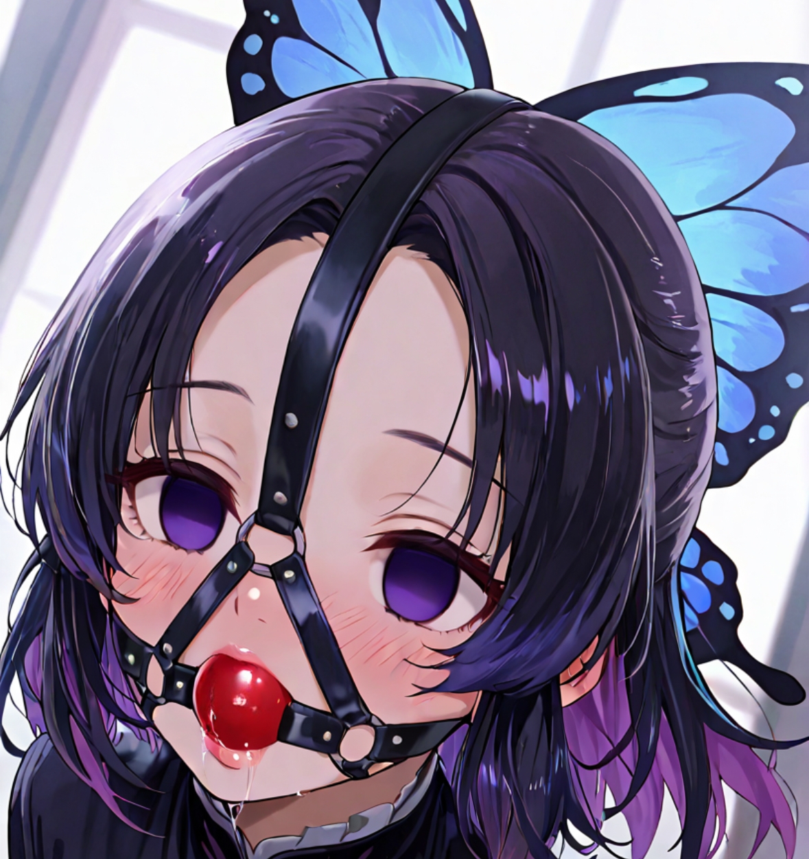 胡蝶し〇ぶ、猿轡と緊縛に悶え…～蜘蛛鬼の拘束術～