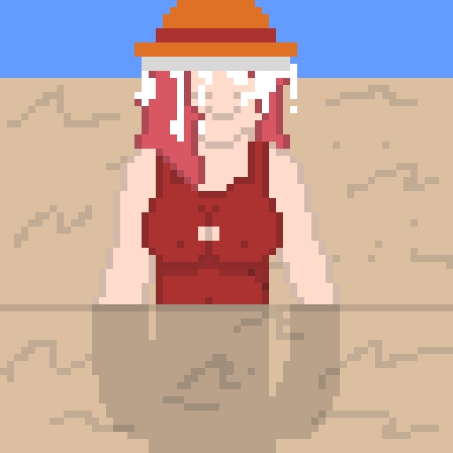 実体の妻探し ビーチにて