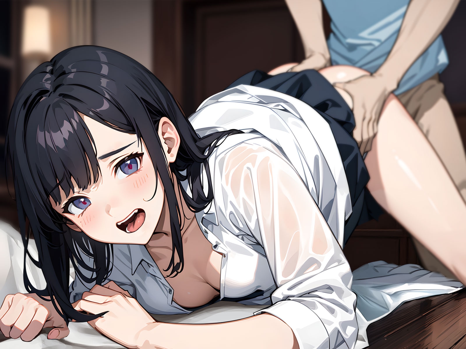 地味JKが裏垢エロ配信バレで豹変…口止め代わりのオホ媚びえっち