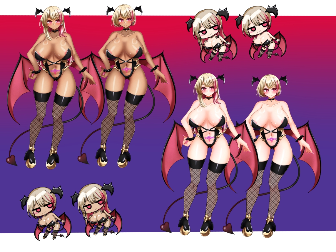 立ち絵素材 ギャルサキュバス HCGセット