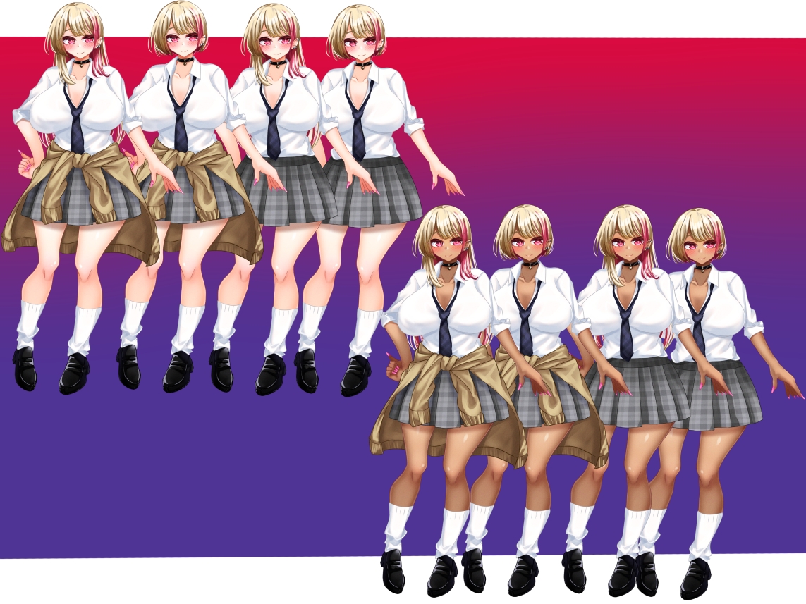 立ち絵素材 ギャルサキュバス HCGセット