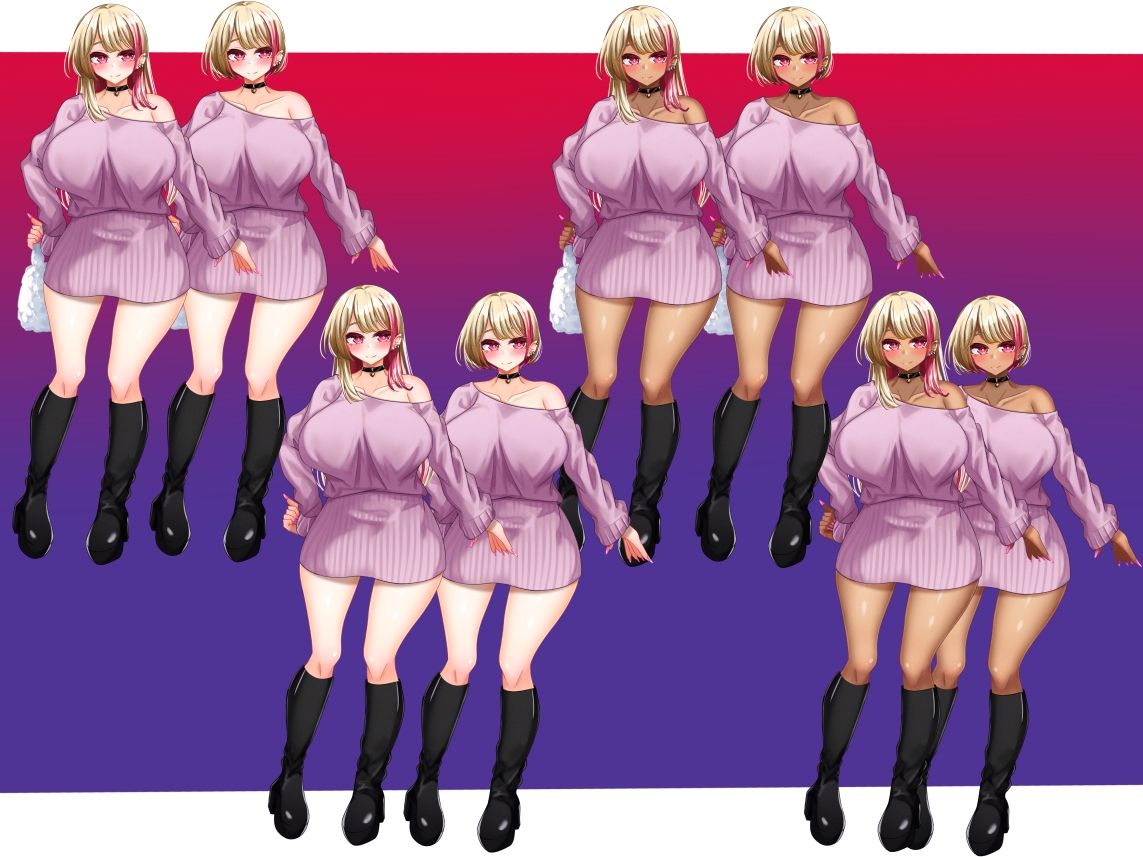 立ち絵素材 ギャルサキュバス HCGセット