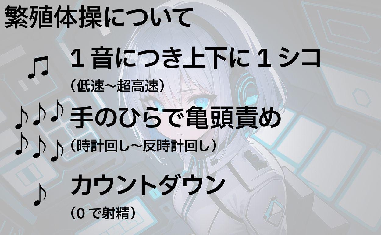 【24時間限定 処女作セール】NEXUSがお届けする Dランク市民のための繁殖体操 -事務的アンドロイドによるショートオナサポ-