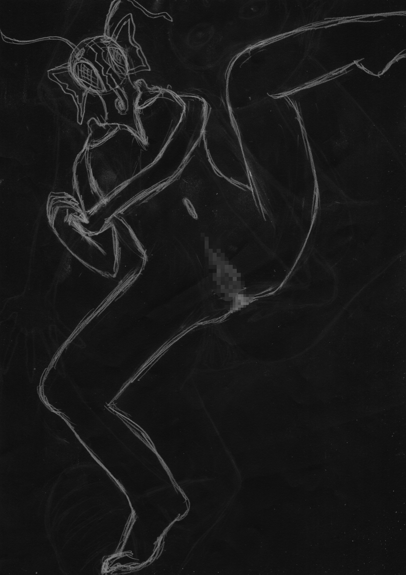 黒よりも黒いエロティックホラー黒戯絵集「マネキンポーズ3」