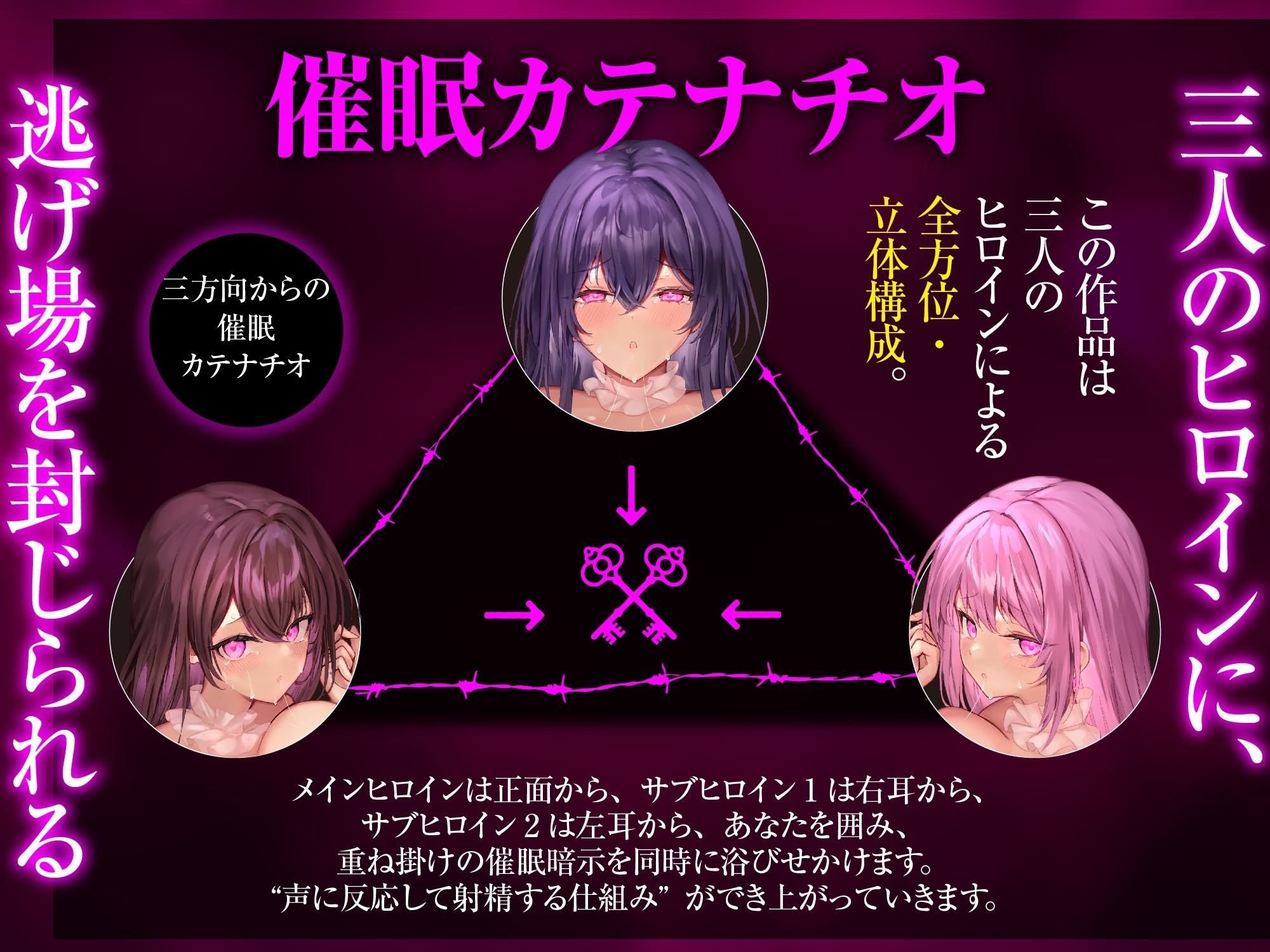 【⚠️催○解除なし⚠️】永・久・催・眠・三・重・奏【3声優による3バージョン収録】