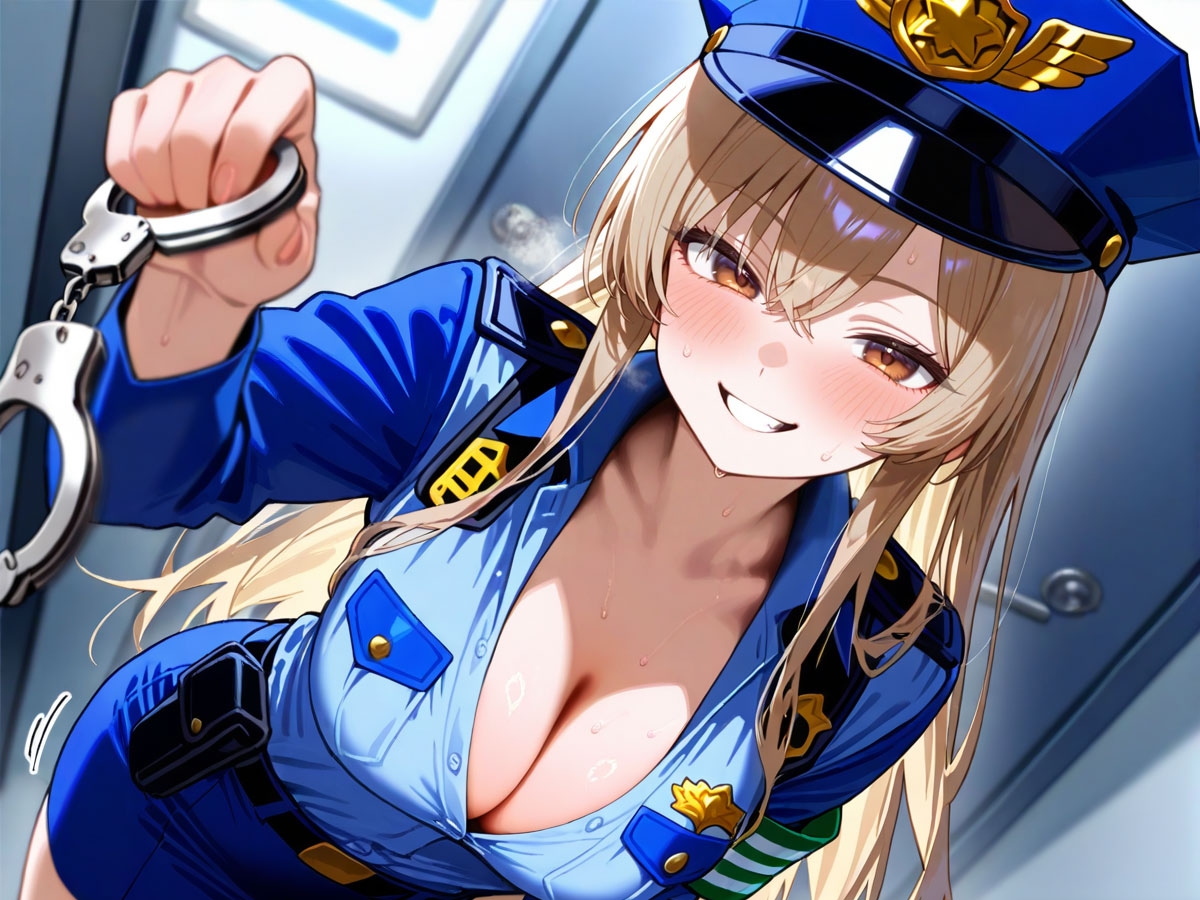 アナルを弄るのが大好きな美人警察官に手錠で拘束されて一晩中前立腺調教され続けた…