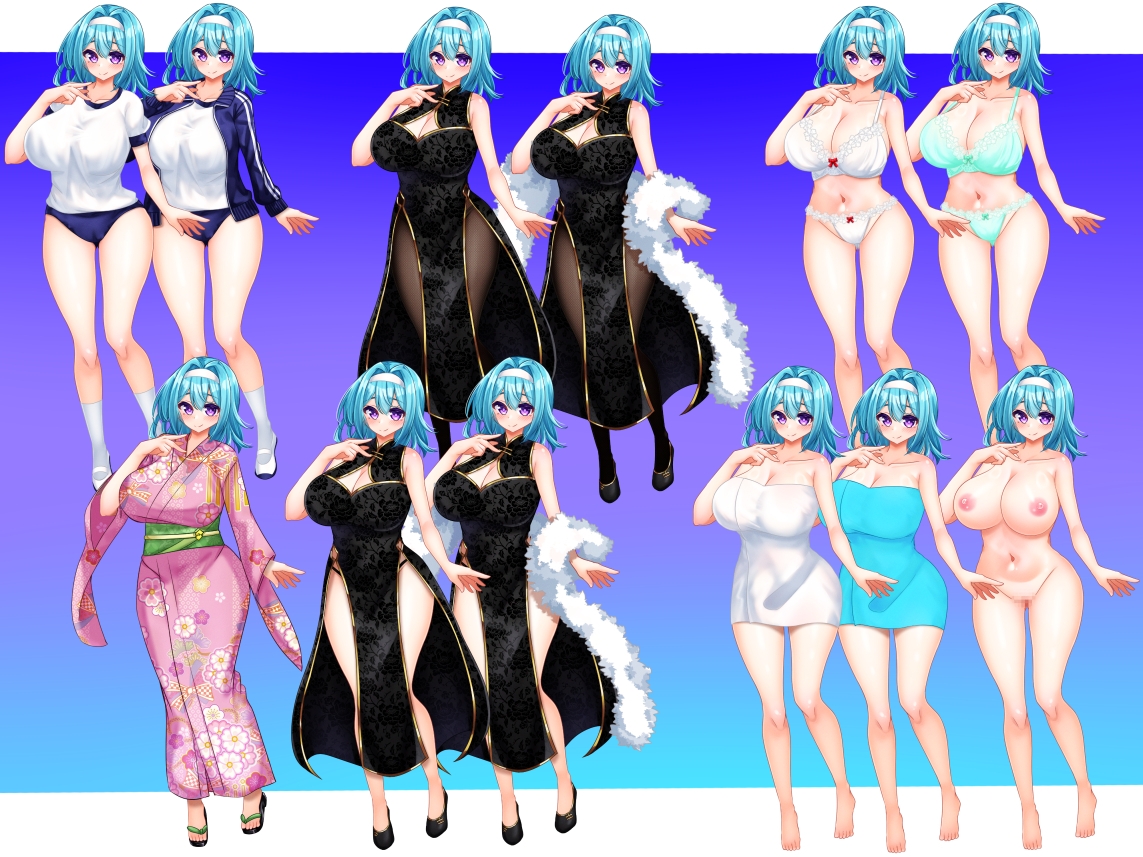 立ち絵素材 制服の女の子 HCGセット5