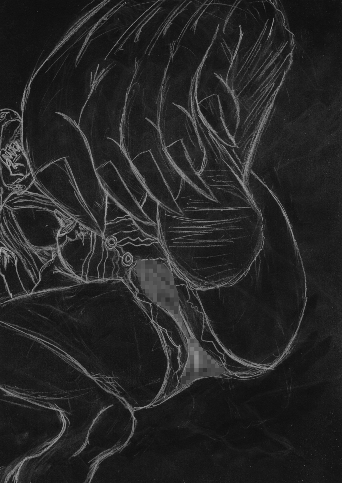 黒よりも黒いエロティックホラー黒戯絵集「マネキンポーズ5」