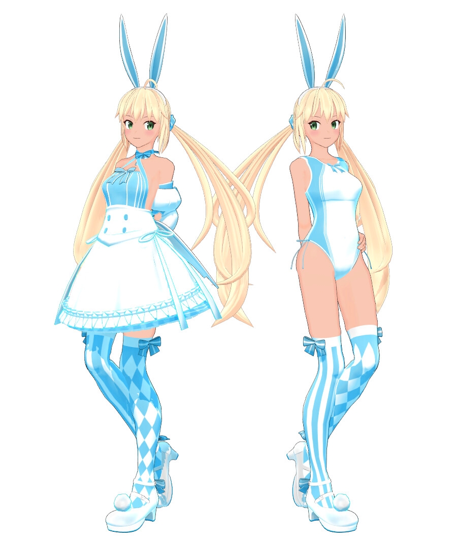 F〇O アル〇リア・キャ〇ター(バーサーカー)第二再臨ver. MMD用3Dモデルデータ