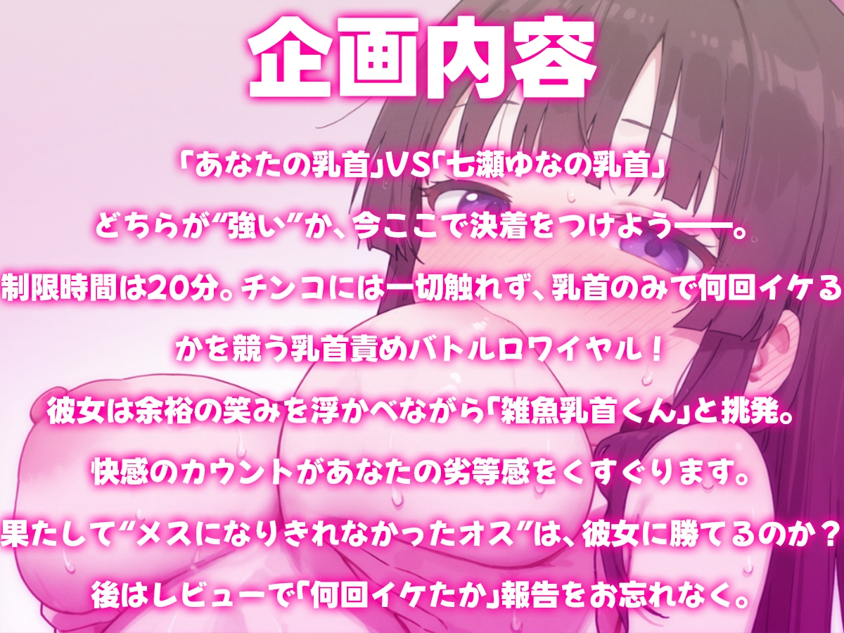 乳首責めバトルロワイヤル〜メスになりきれなかったオスの、ザコ乳首が勝てるわけないでしょ〜