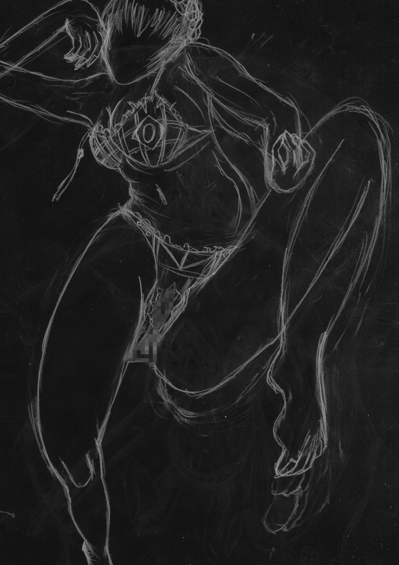 黒よりも黒いエロティックホラー黒戯絵集「マネキンポーズ6」