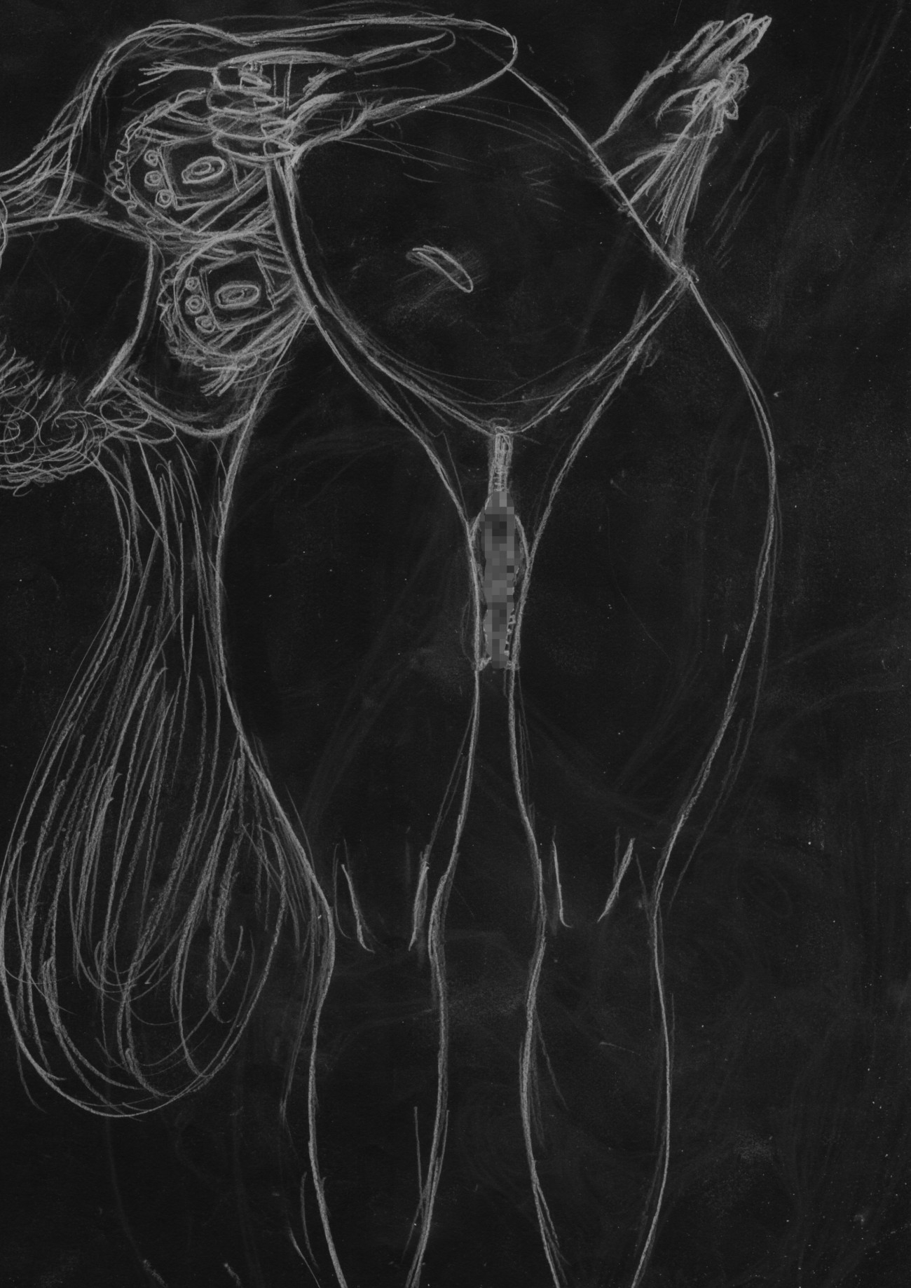 黒よりも黒いエロティックホラー黒戯絵集「マネキンポーズ6」