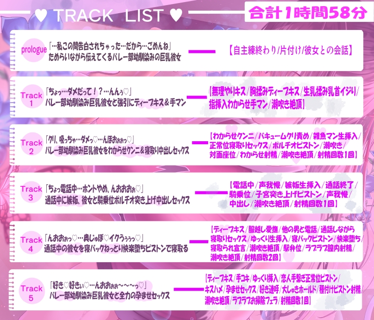 【12/23までドスケベ全裸差分付き！】僕が先に好きだったバレー部幼馴染みの巨乳彼女を全力の孕ませセックスで潮を吹くまでイカせまくって寝とった話