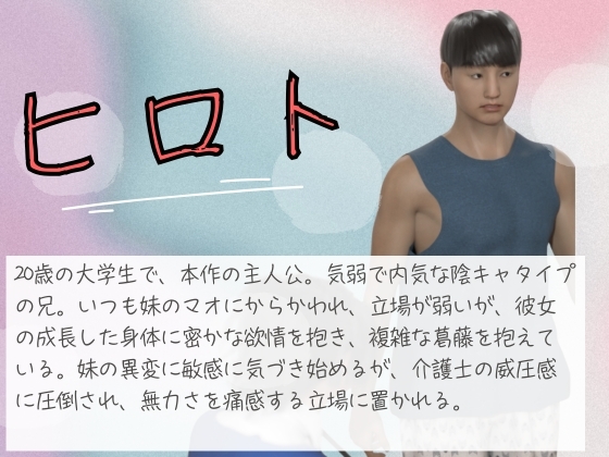弱った妹はベッドで身動きできないまま訪問介護士の逞しい肉体に何度も貫かれていた