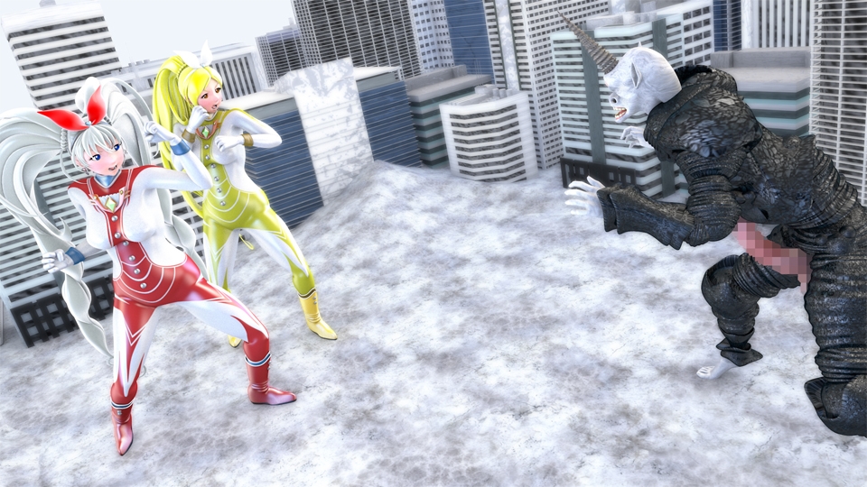 光の女神メロディナ&リズミナVS催淫術星人サイミロプス