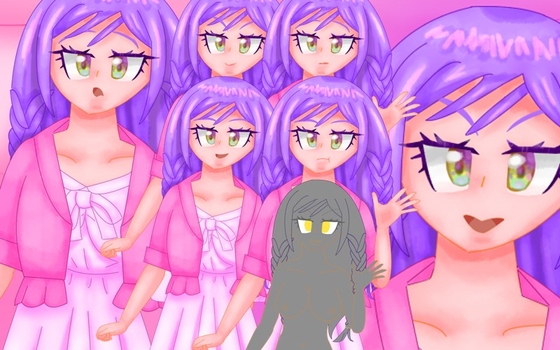 立ち絵素材23表情差分6種全裸差分つきピンクジャケットの女の子