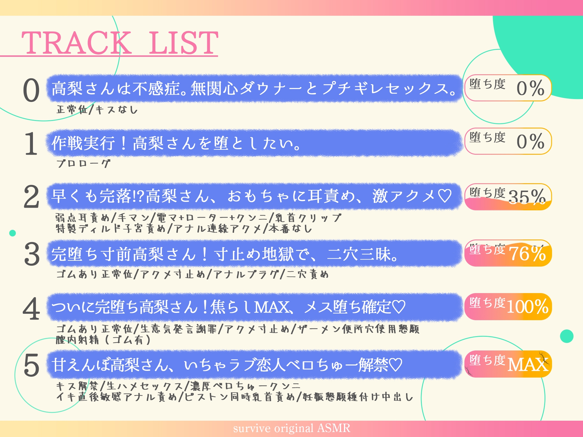 【survive ASMR発売記念‼️期間限定28日間25%OFF✨】性処理当番・高梨さんを堕としたい