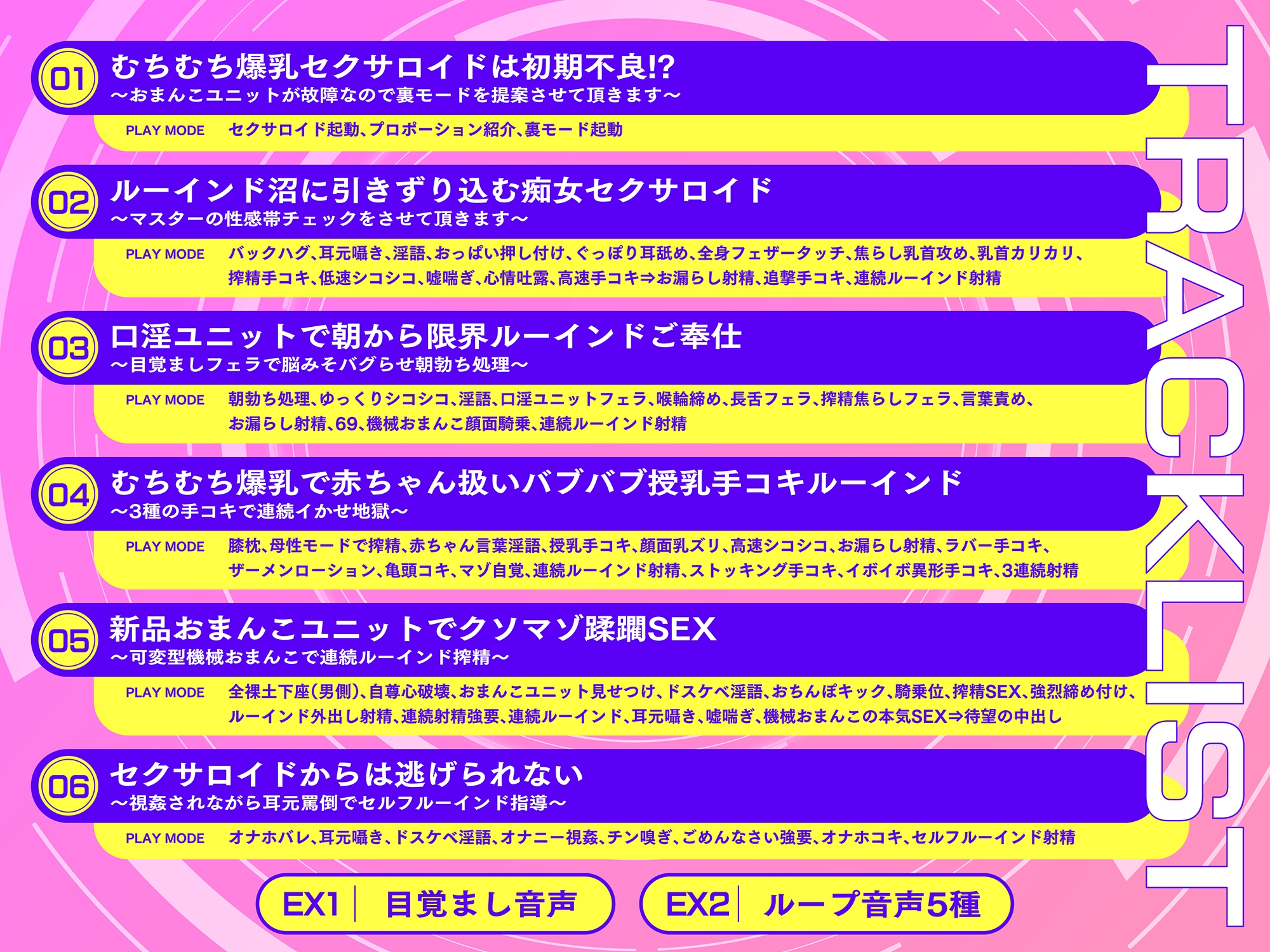 【ルーインドオーガズム】デカ痴女セクサロイドの密着事務的ザーメン搾取～快楽地獄でマゾ堕ち確定お漏らし射精～【13回射精×事務サド調教】