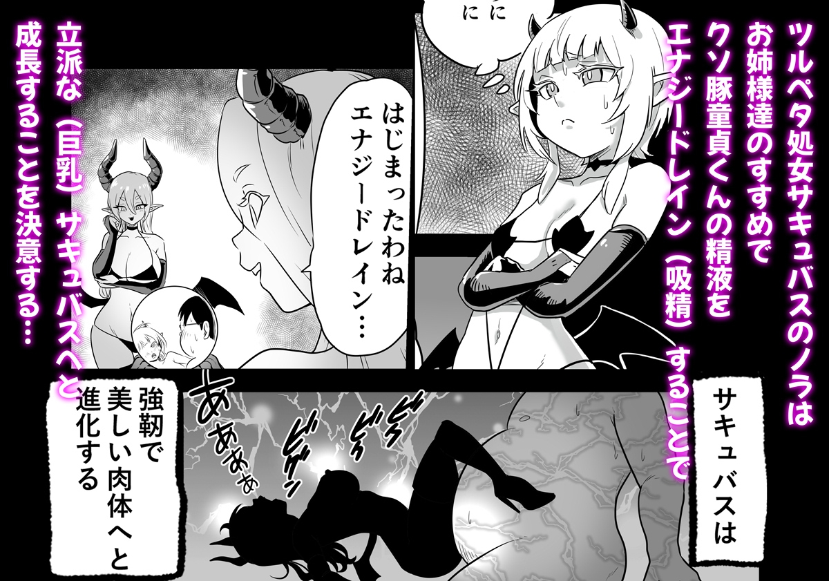 処女サキュバスVS豚童貞