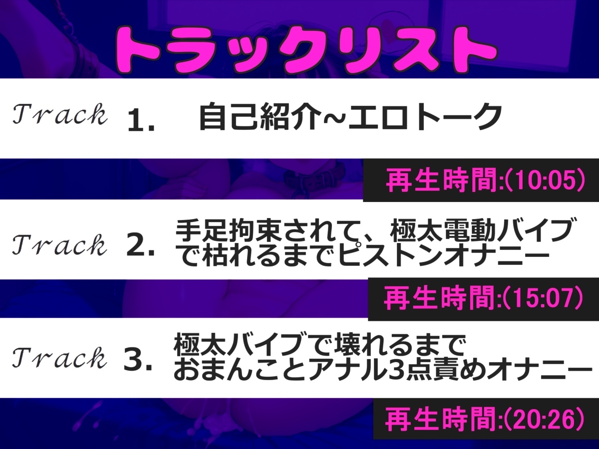 【目隠し手足拘束アナル3点責め】ガチオホ声✨ おっほぉぉぉぉ!! 毎日オナニーばかりしている○リ娘が、セルフ拘束&電動極太バイブアナル責めで連続絶頂おもらし✨