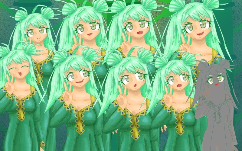 立ち絵素材24表情差分15種裸差分つきガラビアの女の子