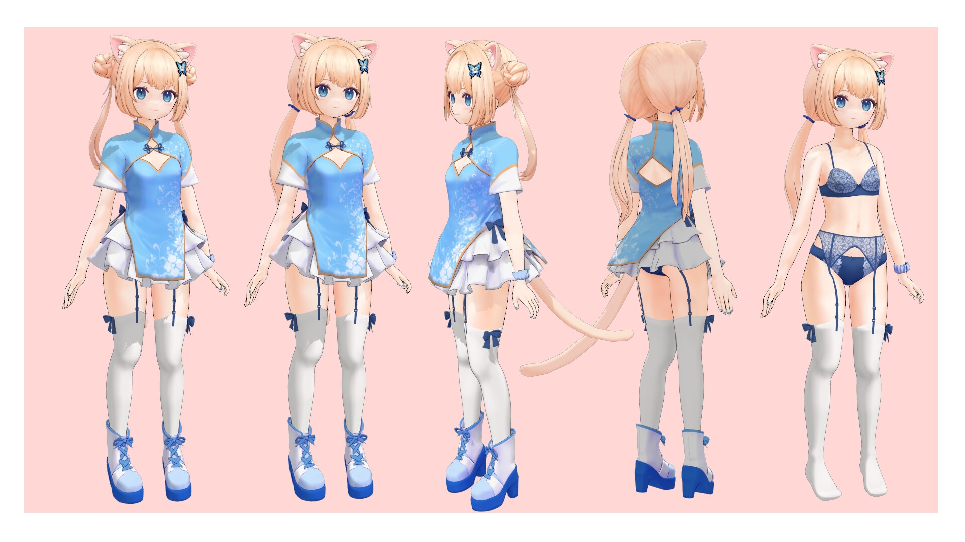 オリジナルMMDモデル 月猫(ユイマオ)