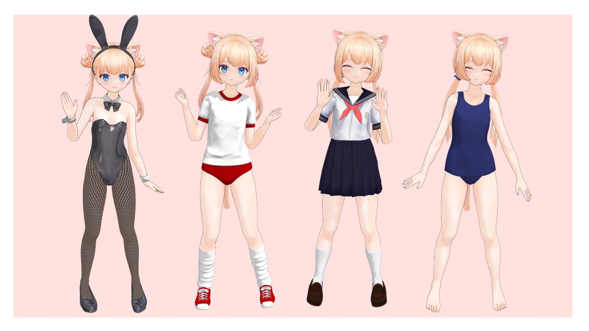 オリジナルMMDモデル 月猫(ユイマオ)