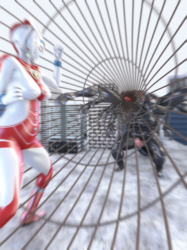 ブレイブママンVSキンバクーモ星人