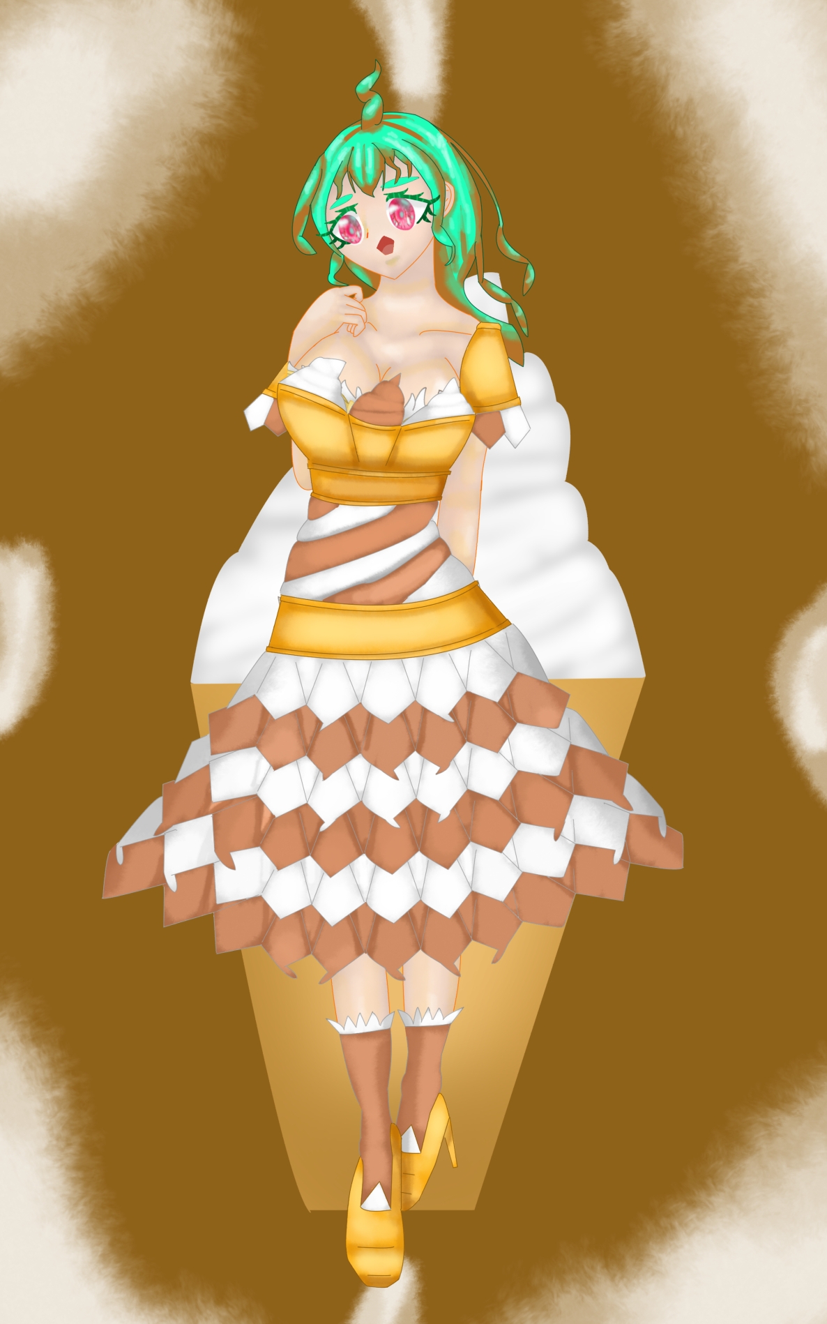 立ち絵素材27下着全裸差分あり表情差分20種アイスクリーム少女