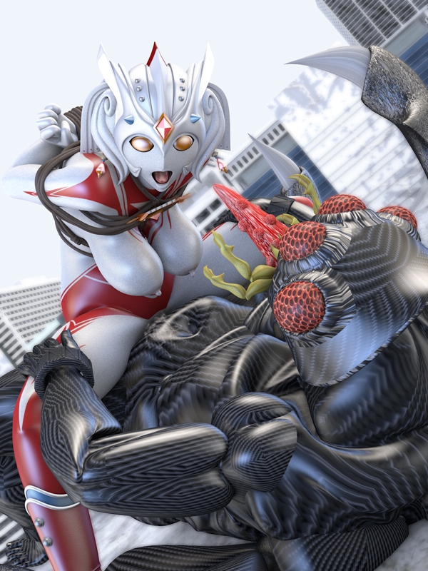 ブレイブママンVSキンバクーモ星人その2