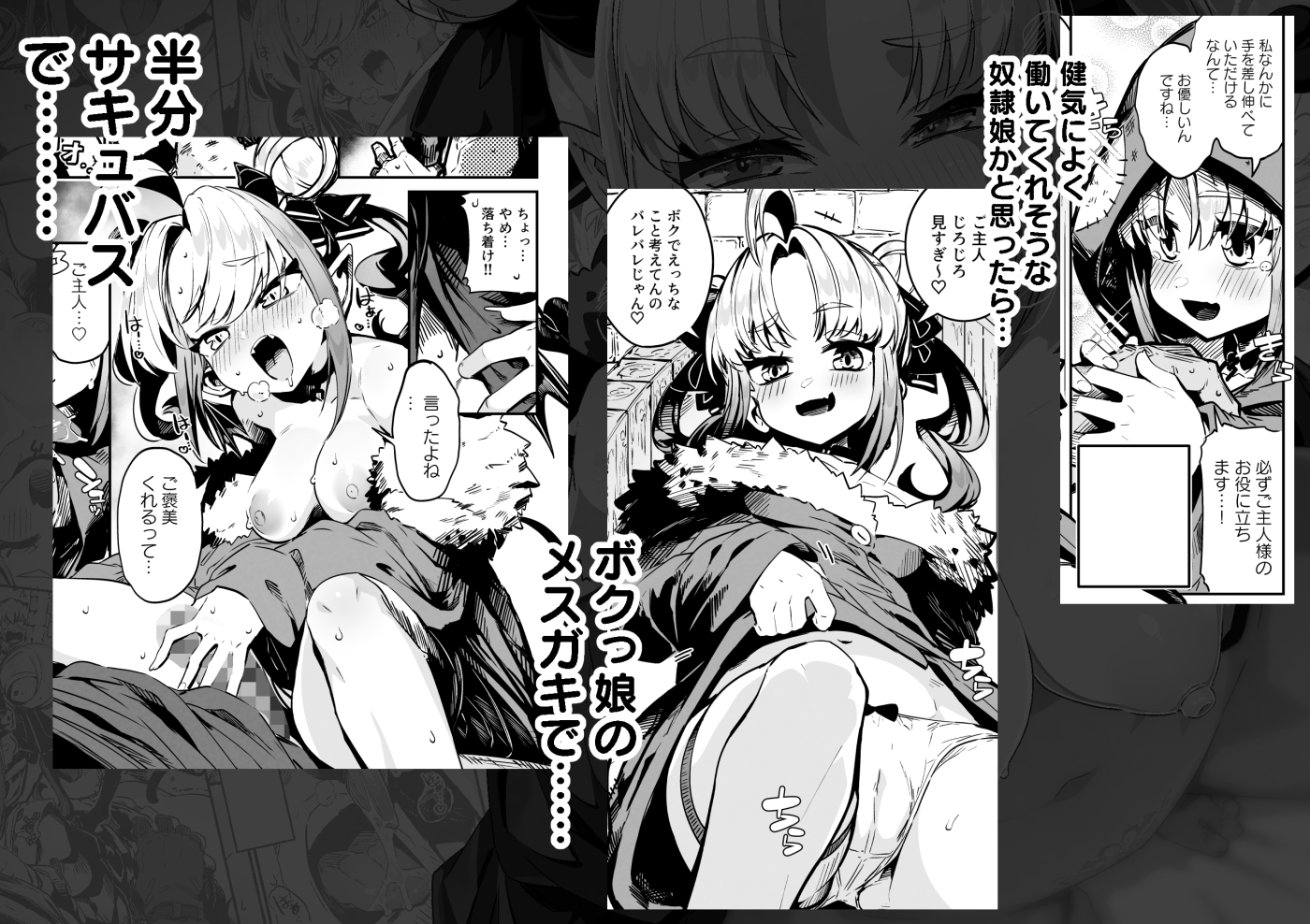 ねぇご主人 今日の「ごほうび」まだぁ? ボクッ娘メ○ガキハーフサキュバス奴○娘にごほうび生活