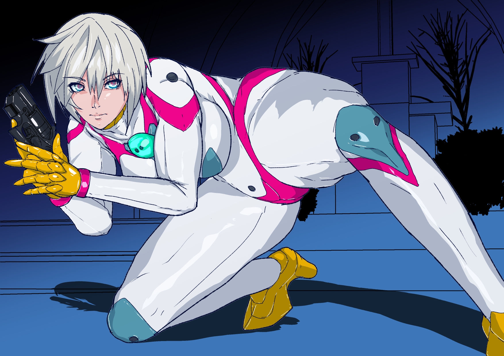 戦攻纏女エウロディカウーマン:スーパーモデル体型クールビューティ―無表情系ぴっちりスーツヒロインVS改造昆虫人間編！！エロくてデカい彼女は何故戦うのか