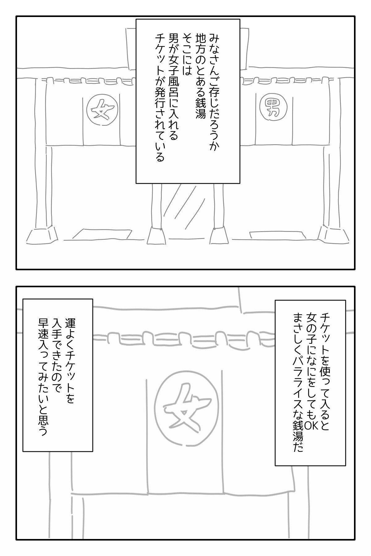 女子風呂に入ってもいいチケット