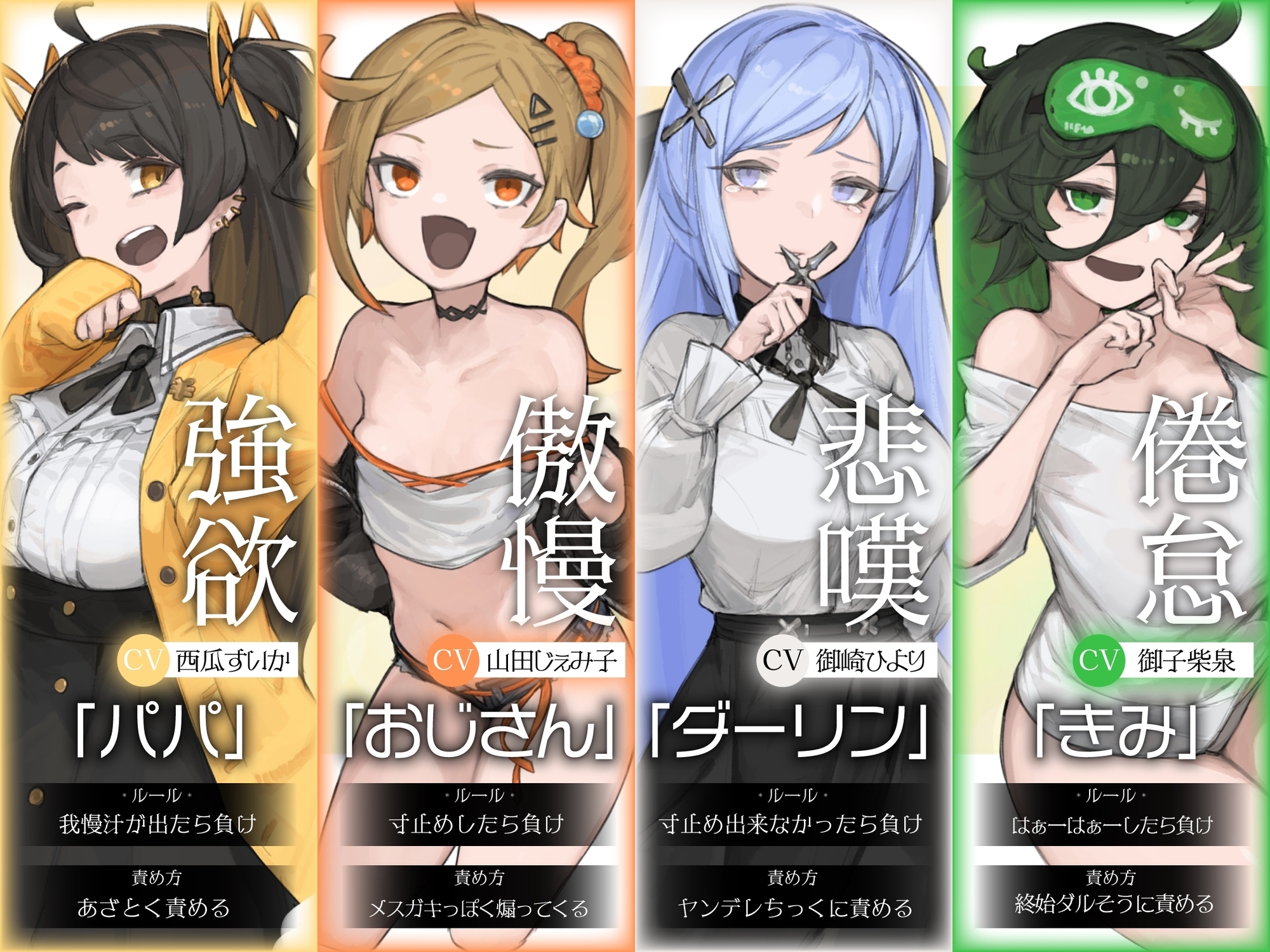 【10時間超え↑ウルトラボリューム】【マゾ向け】8つの想念-クリアできるまでループから抜け出せない?破滅覚悟のルート分岐オナサポ【KU100 高音質】