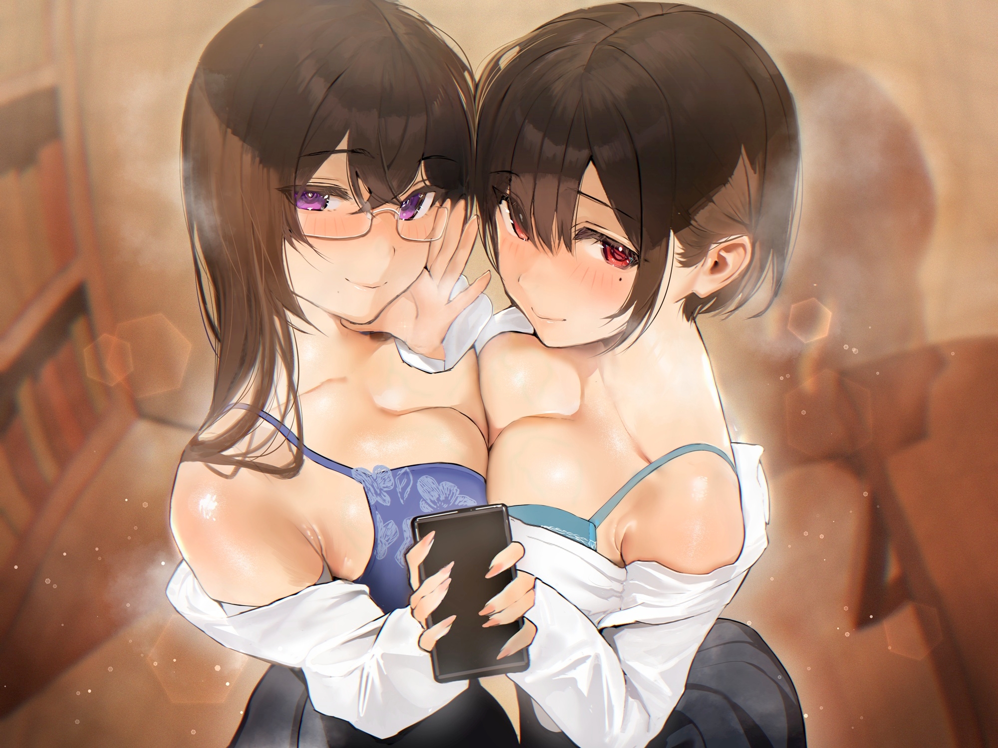 【本編4時間越え】文芸部少女(ビッチ)×2の金玉グツらせ#エロ動画解説プレイ♪~【KU100】