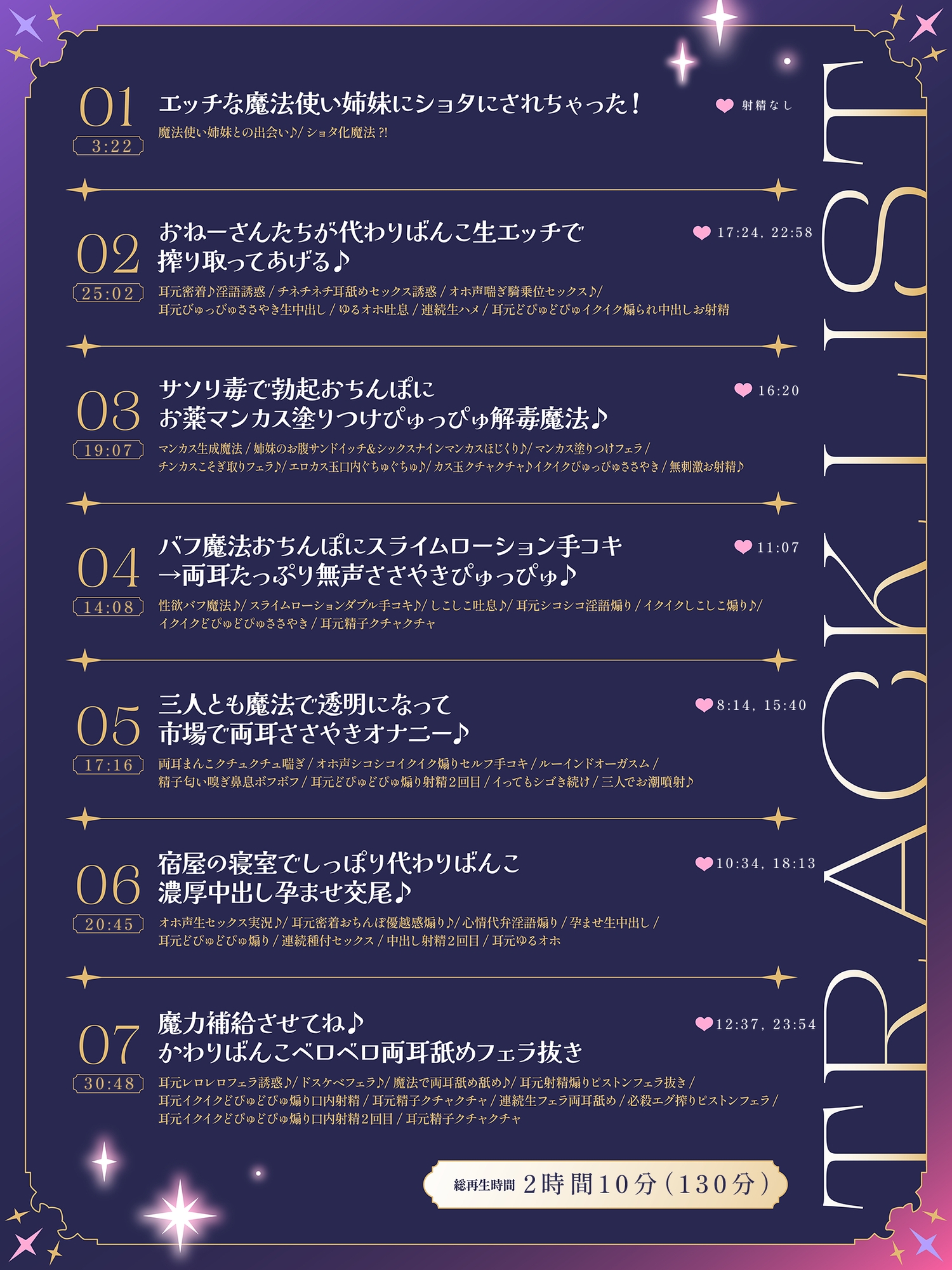 【全トラックヒロイン二人♪】あなたを魔法で童貞ショタにしておちんぽヌキヌキしてくる淫乱魔法使い姉妹【高速無声ささやき/オホ声】