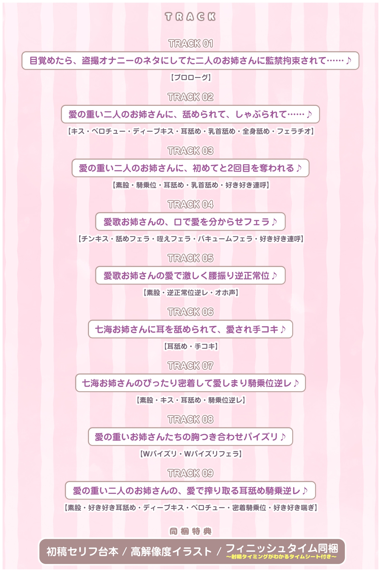 【男性受け】逆ストーカー痴女お姉さんズに監禁溺愛レ●プされるお話 ～耳元で「好き♡好き♡」言いながら甘責めしてあげる～《4大早期特典付き》