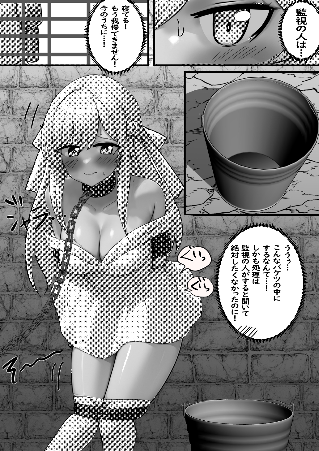 お姫様が監禁されてバケツにトイレするお話