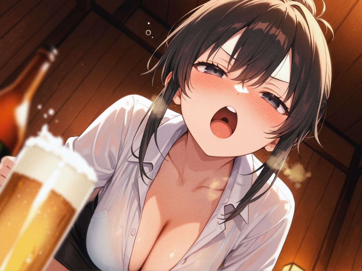 【M向け】泥酔女上司が説教しながら耳元でゲップしてくるんだが【バイノーラル】