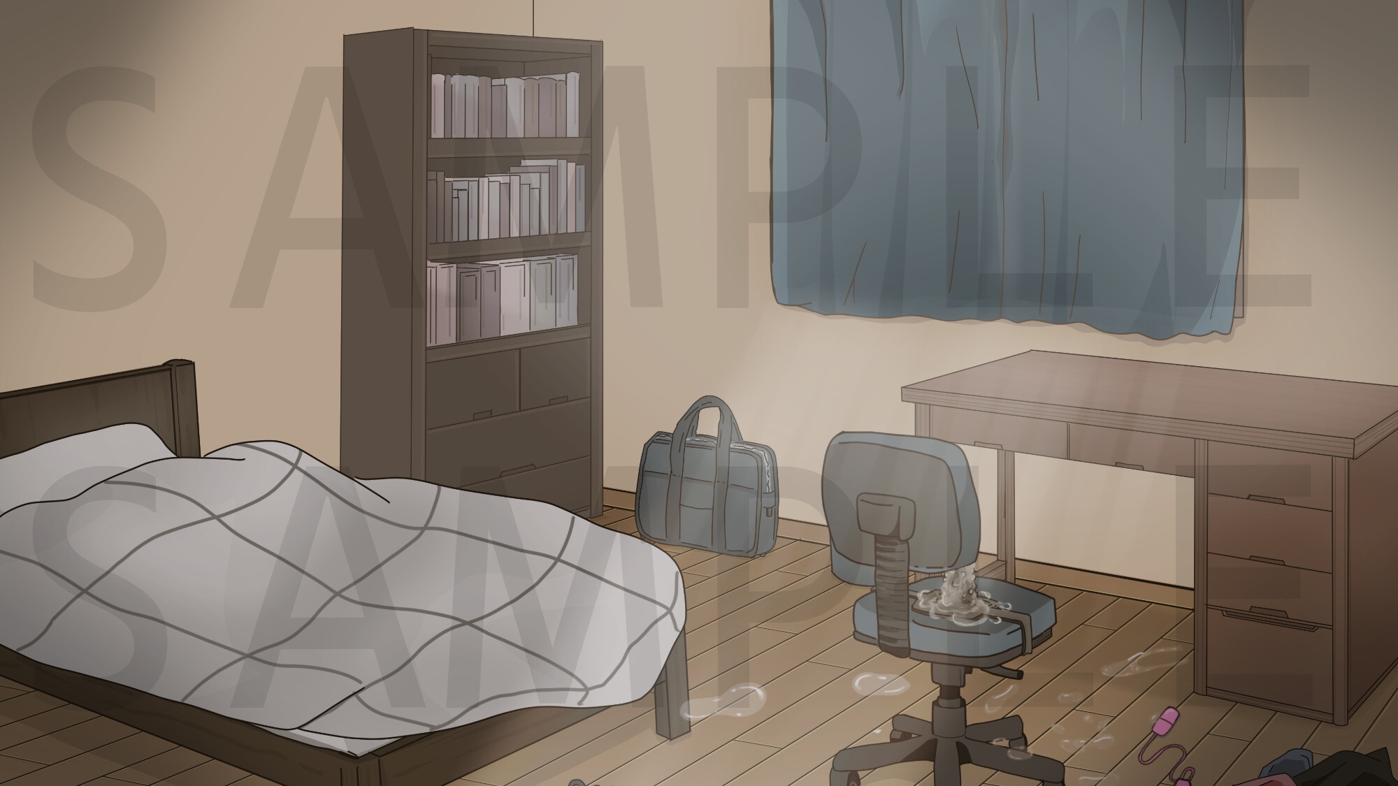 【PSD素材】女子部屋男子部屋背景