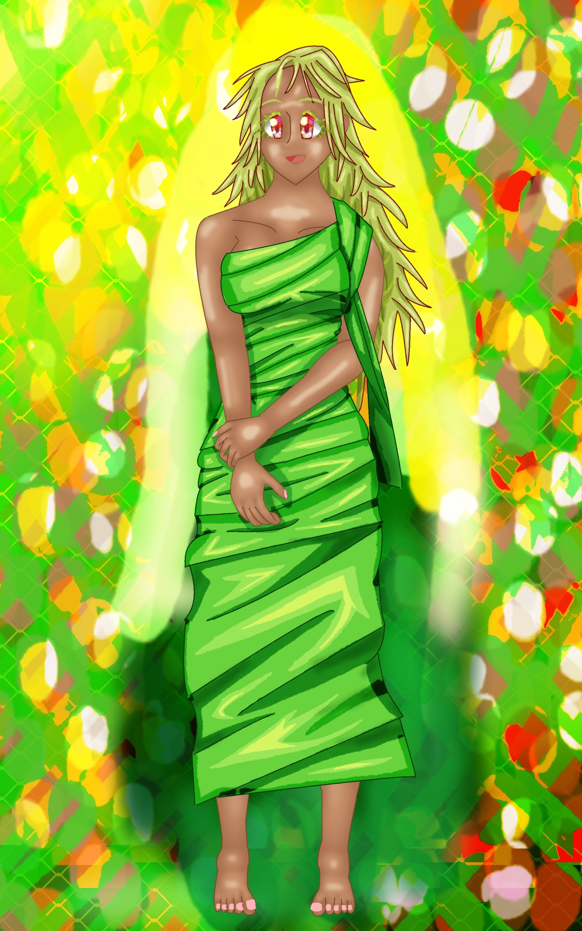 立ち絵素材31全裸,衣装差分つき表情差分20種ケンテ、ガーナの民族衣装