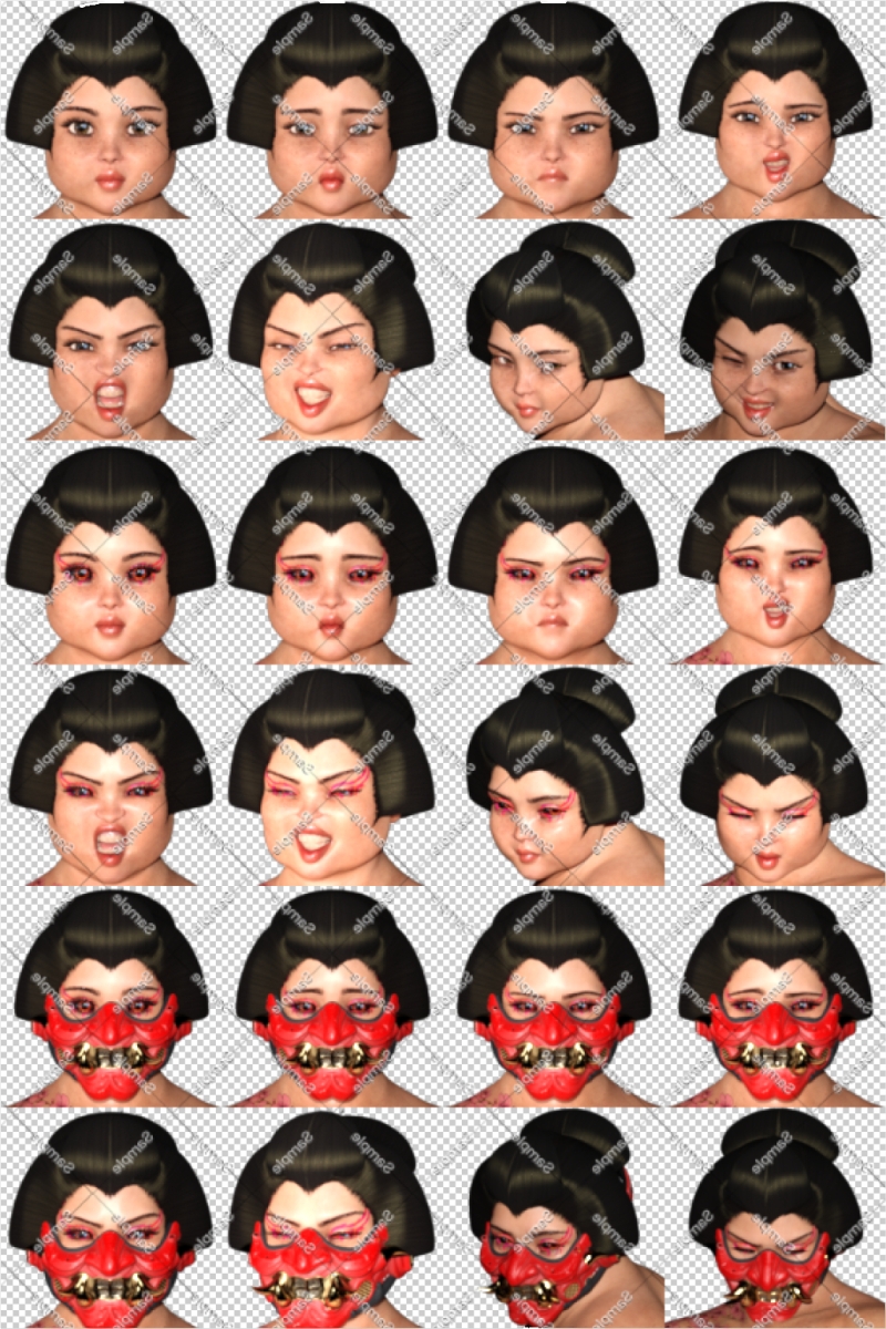 素材屋☆歌う宝石箱☆画像素材(性別不詳の力士風キャラ)