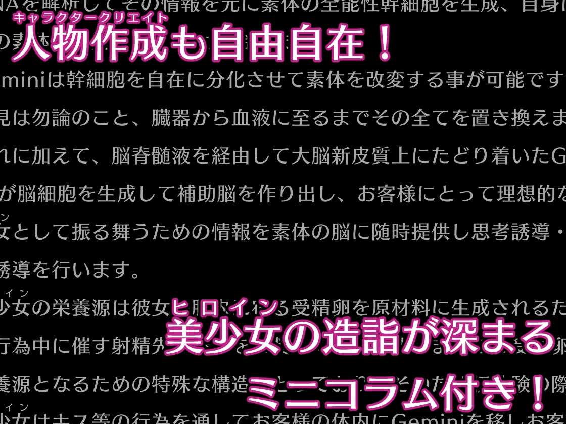 【真・美少女生成計画】サマリー