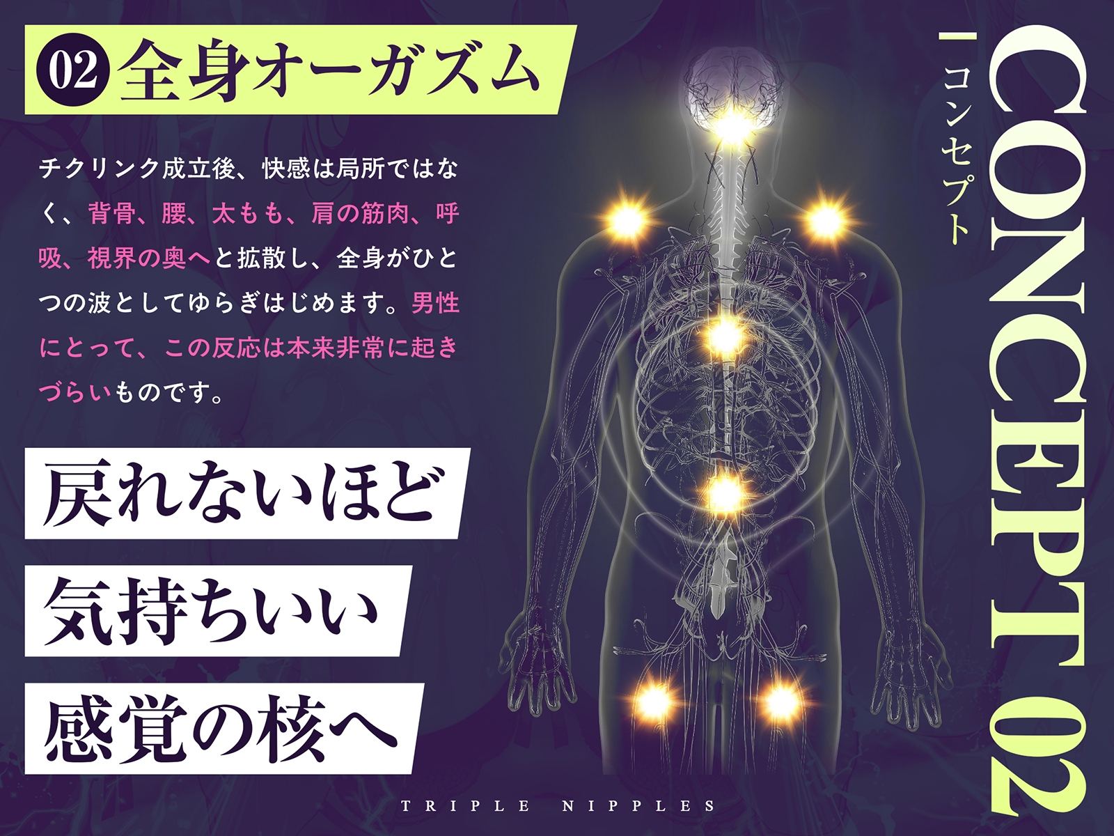 【チクリンク】乳首トリプル～変性意識と音響誘導で乳首がくすぐったいだけのあなたも「全身オーガズム」へと導くかんたん乳首開発～