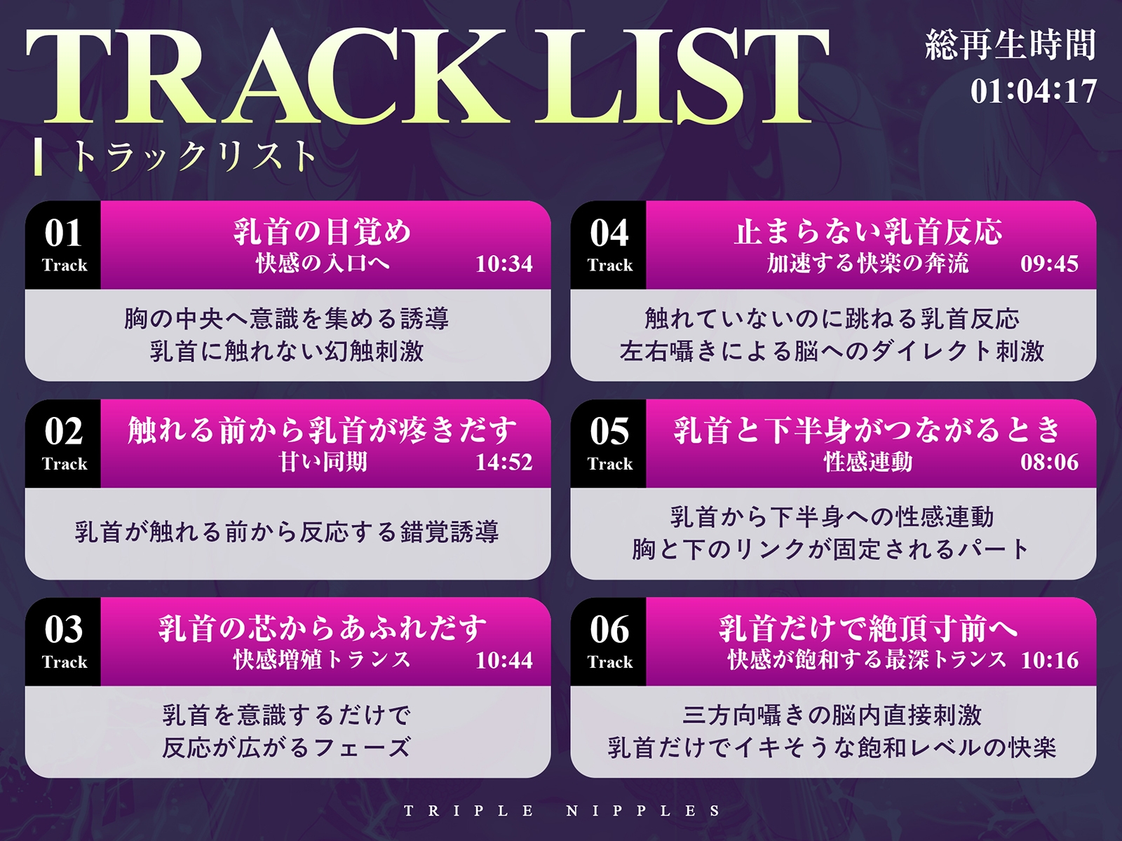 【チクリンク】乳首トリプル～変性意識と音響誘導で乳首がくすぐったいだけのあなたも「全身オーガズム」へと導くかんたん乳首開発～